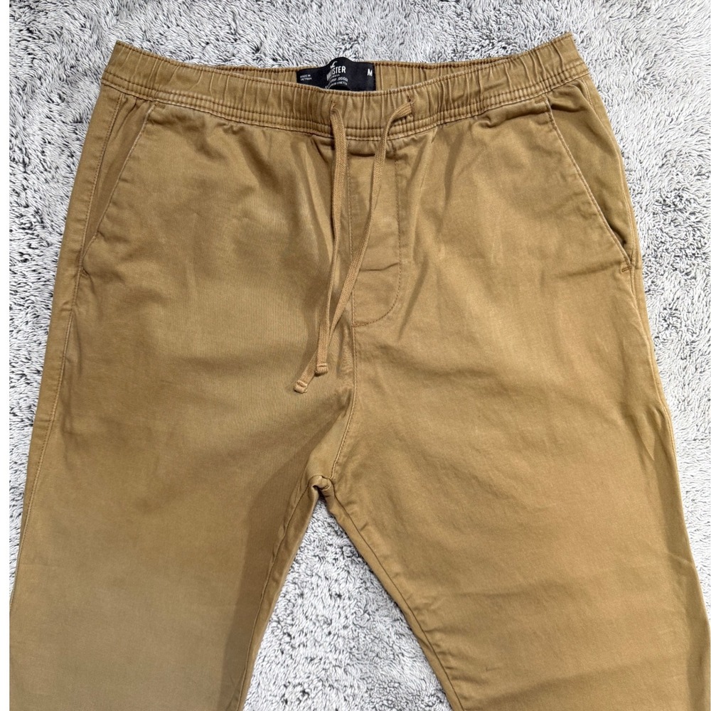 Hollister Mens Stacked Skinny Jogger Khaki Tan Advanced Stretch Medium Pants
